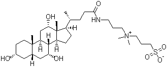 structure of CAS# 75621-03-3, 3-((3-Cholamidopropyl)dimethylammonium)-1-propanesulfonate;CHAPS