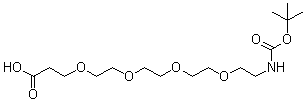 结构式 CAS# 756525-91-4, 5,8,11,14-四氧杂-2-氮杂十七碳二酸 1-叔丁酯