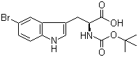 structure of CAS# 75816-20-5, Boc-5-bromo-L-tryptophan