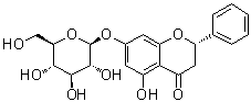 structure of CAS# 75829-43-5, Pinocembrin 7-O-glucoside;Pinocembrin 7-O-beta-D-glucoside; Pinocembrin-7-O-beta-D-glucopyranoside; Pinocembroside