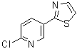 结构式 CAS# 760193-03-1, 2-氯-5-(2-噻唑基)吡啶