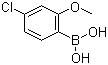 结构式 CAS# 762287-57-0, 4-氯-2-甲氧基苯硼酸