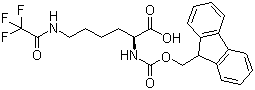 结构式 CAS# 76265-69-5, Fmoc-N'-三氟乙酰基-L-赖氨酸; N-芴甲氧羰基-N'-三氟乙酰基-L-赖氨酸