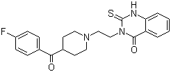 structure of CAS# 76330-71-7, Altanserin;3-[2-[4-(4-Fluorobenzoyl)piperidin-1-yl]ethyl]-2-sulfanylidene-1H-quinazolin-4-one