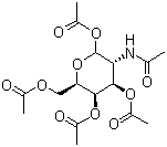 结构式 CAS# 76375-60-5, D-半乳糖胺五乙酸酯; D-氨基半乳糖五乙酸酯