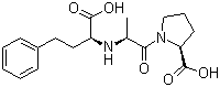 结构式 CAS# 76420-72-9, 依那普利拉; N-[(S)-1-羧基-3-苯丙基]-L-丙氨酰-L-脯氨酸