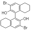 structure of CAS# 765278-73-7, (S)-3,3'-Dibromo-5,5',6,6',7,7',8,8'-octahydro-1,1'-binaphthalene-2,2'-diol