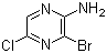 结构式 CAS# 76537-18-3, 2-氨基-3-溴-5-氯吡嗪