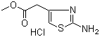 structure of CAS# 76629-18-0, (2-Aminothiazol-4-yl)acetic acid methyl ester hydrochloride;2-Amino-4-thiazoleacetic acid methyl ester hydrochloride; Methyl 2-amino-4-thiazoleacetate hydrochloride