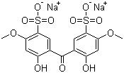 structure of CAS# 76656-36-5, Disodium 2,2'-dihydroxy-4,4'-dimethoxy-5,5'-disulfobenzophenone;2,2'-Dihydroxy-4,4'-dimethoxybenzophenone-5,5'-disulfonic acid disodium salt; Benzophenone-9