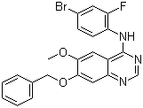 结构式 CAS# 768350-54-5, 7-(苄氧基)-4-(4-溴-2-氟苯胺基)-6-甲氧基喹唑啉