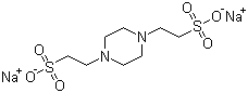 structure of CAS# 76836-02-7, Disodium piperazine-1,4-diethanesulphonate;1,4-Piperazinediethanesulfonic acid disodium salt; PIPES disodium salt