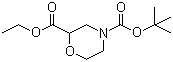 structure of CAS# 768371-16-0, 2,4-Morpholinedicarboxylic acid 4-tert-butyl 2-ethyl ester