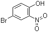结构式 CAS# 7693-52-9, 4-溴-2-硝基苯酚; 2-硝基-4-溴苯酚