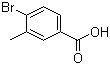 结构式 CAS# 7697-28-1, 3-甲基-4-溴苯甲酸; 4-溴-3-甲基苯甲酸