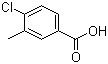结构式 CAS# 7697-29-2, 4-氯-3-甲基苯甲酸