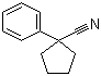 structure of CAS# 77-57-6, 1-Phenyl-1-cyclopentanecarbonitrile