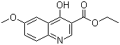 结构式 CAS# 77156-78-6, 4-羟基-6-甲氧基喹啉-3-羧酸乙酯