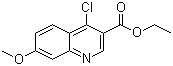 structure of CAS# 77156-85-5, Ethyl 4-chloro-7-methoxyquinoline- 3-carboxylate
