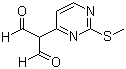 structure of CAS# 77168-37-7, 2-(2-(Methylthio)pyrimidin-4-yl)malonaldehyde