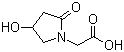 结构式 CAS# 77191-37-8, 4-羟基-2-氧代-1-吡咯烷乙酸
