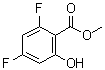 structure of CAS# 773874-16-1, 2,4-Difluoro-6-hydroxybenzoic acid methyl ester