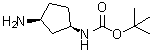 结构式 CAS# 774212-81-6, ((1R,3S)-3-氨基环戊基)氨基甲酸叔丁酯