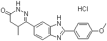 structure of CAS# 77469-98-8, Pimobendan hydrochloride;4,5-Dihydro-6-[2-(4-methoxyphenyl)-1H-benzimidazol-5-yl]-5-methyl-3(2H)-pyridazinone monohydrochloride