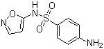 结构式 CAS# 7758-79-4, N-(异恶唑-5-基)氨基苯磺酰胺; 4-氨基-N-(1,2-恶唑-5-基)苯磺酰胺