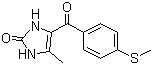 结构式 CAS# 77671-31-9, 依诺昔酮; 1,3-二氢-4-甲基-5-(4-甲基硫代苯甲酰)-2H-咪唑-2-酮