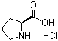 结构式 CAS# 7776-34-3, L-脯氨酸盐酸盐