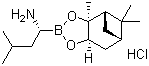 结构式 CAS# 779357-85-6, (R)-1-氨基-3-甲基丁基硼酸蒎烷二醇酯盐酸盐