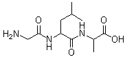 structure of CAS# 78681-93-3, Glycylleucylalanine;Glycyl-DL-leucyl-DL-alanine