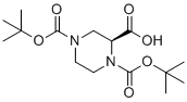 结构式 CAS# 788799-69-9, (S)-1,4-双(叔-丁氧羰基)哌嗪-2-羧酸