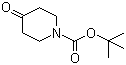 structure of CAS# 79099-07-3, N-(tert-Butoxycarbonyl)-4-piperidone;Boc-Piperidone; tert-Butyl 4-oxopiperidine-1-carboxylate