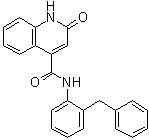 结构式 CAS# 792957-74-5, 1,2-二氢-2-氧代-N-[2-(苯基甲基)苯基]-4-喹啉甲酰胺
