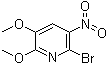structure of CAS# 79491-48-8, 2-Bromo-5,6-dimethoxy-3-nitropyridine