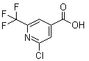 structure of CAS# 796090-23-8, 2-Chloro-6-(trifluoromethyl)-4-pyridinecarboxylic acid
