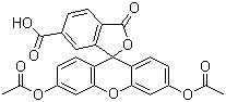 结构式 CAS# 79955-27-4, 5-羧基荧光素二乙酸酯