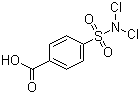 structure of CAS# 80-13-7, Halazone;4-(N,N-Dichlorosulfamoyl)benzoic acid
