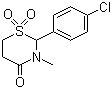 structure of CAS# 80-77-3, Chlormezanone;2-(4-Chlorophenyl)-3-methyl-4-methathiazanone-1,1-dioxide