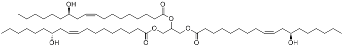 Castor oil molecular structure (CAS 8001-79-4)