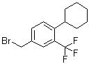 structure of CAS# 800381-60-6, 4-Bromomethyl-1-cyclohexyl-2-trifluoromethylbenzene