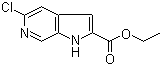 结构式 CAS# 800401-67-6, 5-氯-1H-吡咯并[2,3-c]吡啶-2-甲酸乙酯