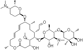 结构式 CAS# 8025-81-8, 螺旋霉素