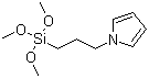 结构式 CAS# 80906-67-8, N-(3-三甲氧基硅丙基)吡咯