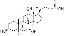 Cholic acid molecular structure (CAS 81-25-4)