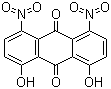 结构式 CAS# 81-55-0, 1,8-二羟基-4,5-二硝基蒽醌; 1,8-二羟基-4,5-二硝基-9,10-蒽二酮