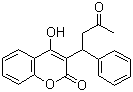 structure of CAS# 81-81-2, Warfarin;4-Hydroxy-3-(3-oxo-1-phenylbutyl)coumarin; 3-(1'-Phenyl-2'-acetylethyl)-4-hydroxycoumarin
