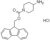 structure of CAS# 811841-89-1, 4-Amino-1-piperidinecarboxylic acid 9H-fluoren-9-ylmethyl ester monohydrochloride